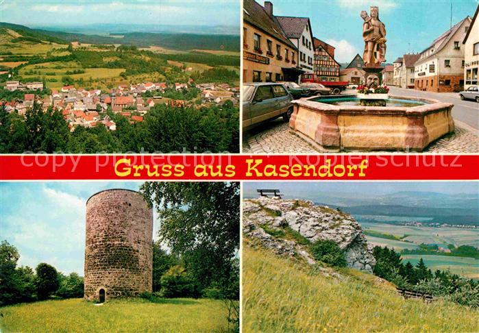 Kasendorf Oberfranken Panorama Brunnen Turm
