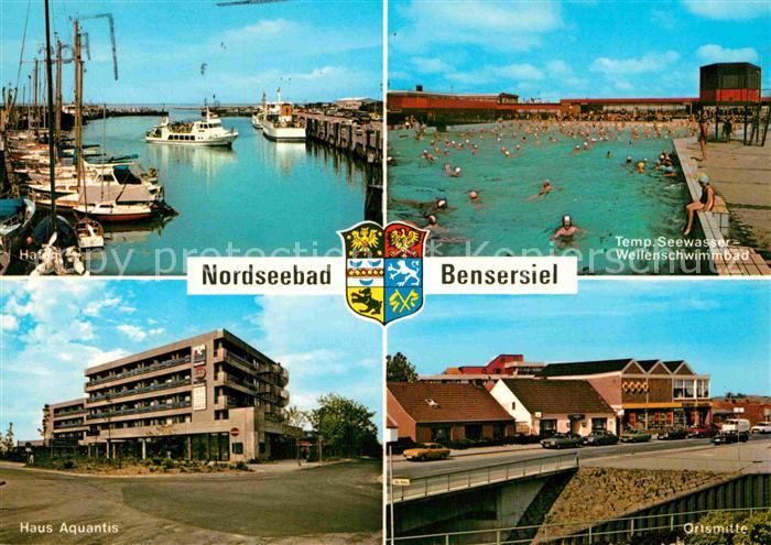 Bensersiel Hafen Wellenschwimmbad Haus Aquatis Ortsmitte