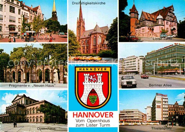 HANNOVER CITY Winter Strasse Dreifaltigkeitskirche Lister Turm Fragmente vom Ne