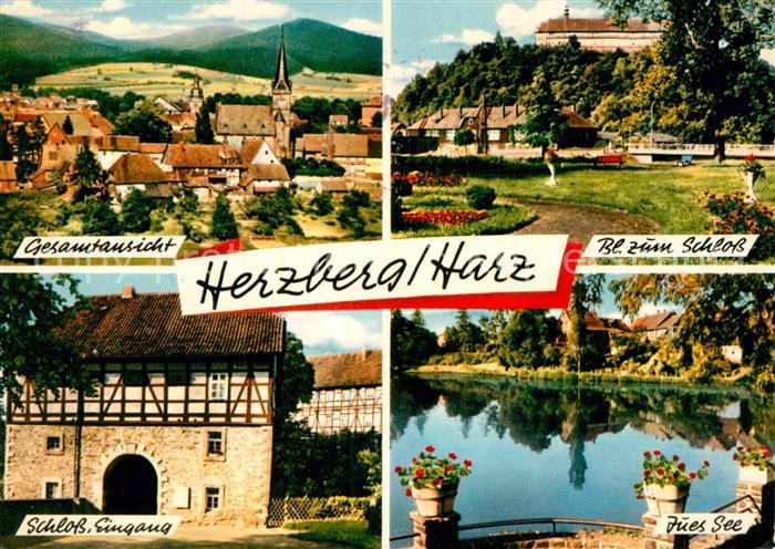 Herzberg Harz Gesamtansicht Schloss Eingang Jues See
