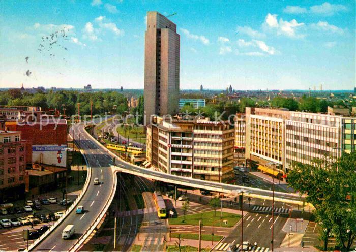 Duesseldorf Hochstrasse und Thyssen Haus