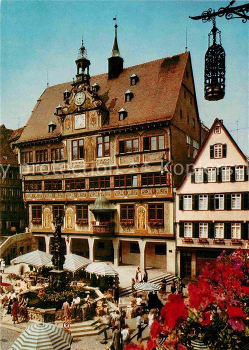 Tuebingen Marktbrunnen und Rathaus