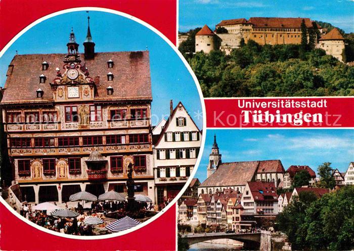 Tuebingen Rathaus Markt Schloss Kirche