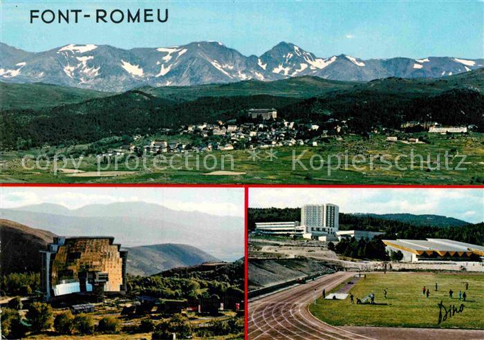 Font-Romeu-Odeillo-Via Vue generale au fond le massif du Carlitte Centre d entra