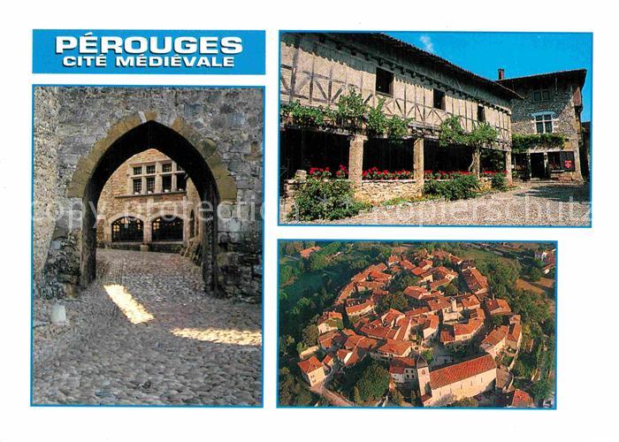 Perouges Ortsmotive Fliegeraufnahme