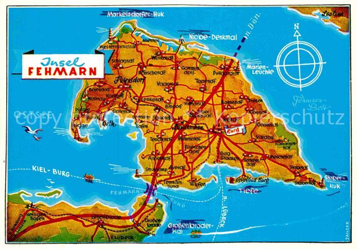 Insel Fehmarn Inselkarte