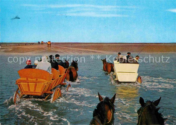 Cuxhaven Duhnen Nordseebad Wattwagen im Priel