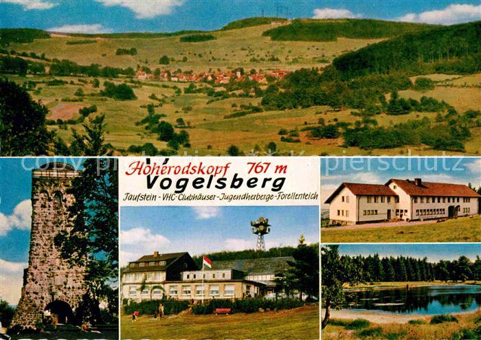 Hoherodskopf Vogelsberg Berggasthof Taufstein Jugendherberge Forellenteich