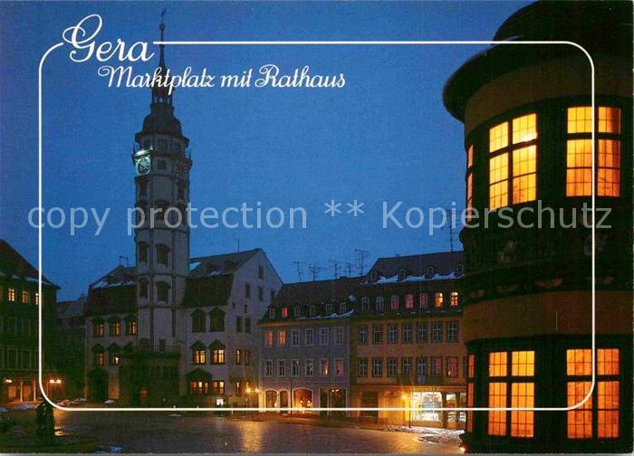 Gera Marktplatz mit Rathaus