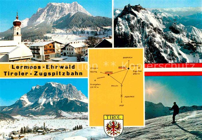 Lermoos Tirol Kirche Panorama Skipiste