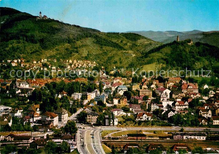 Weinheim Bergstrasse mit Wachenburg und Burgruine Windeck Fliegeraufnahme