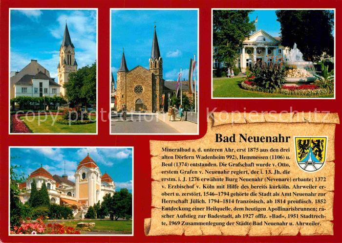 Bad Neuenahr-Ahrweiler Rosenkranzkirche Ev Kirche Thermal Badehaus Kurhaus