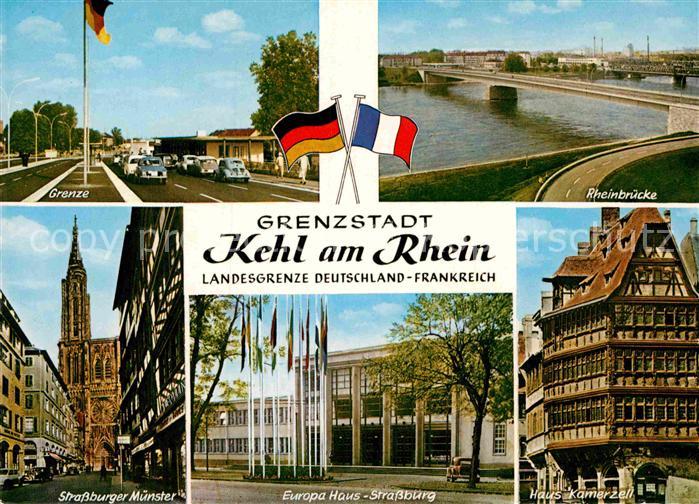 Kehl Rhein Grenze Rheinbruecke Strassburger Muenster Europa Haus Haus Kamerzel