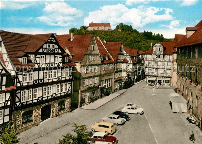 Spangenberg Hessen Marktplatz mit Schloss