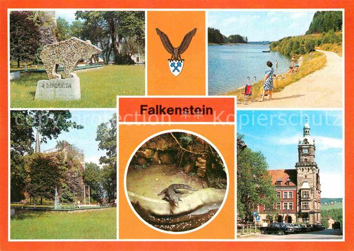 Falkenstein Vogtland Schlossfelsen Talspere Schlossfelsen Tirpark Krokodil