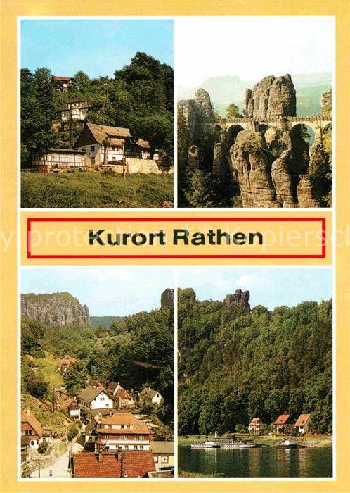 Rathen Saechsische Schweiz Kottesteig Basteibruecke Moench
