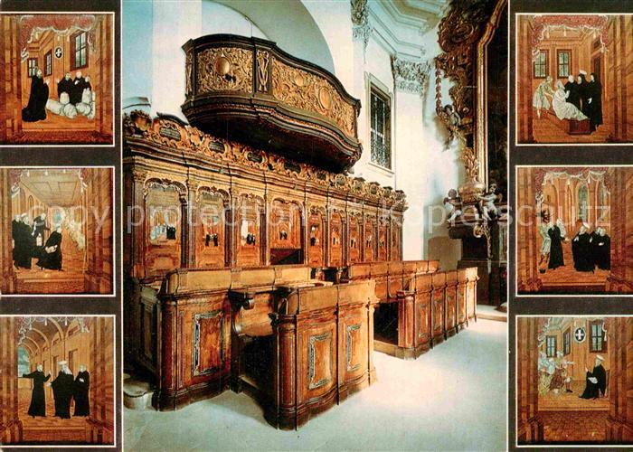 Banz Bad Staffelstein Klosterkirche Chorgestuehl Schloss