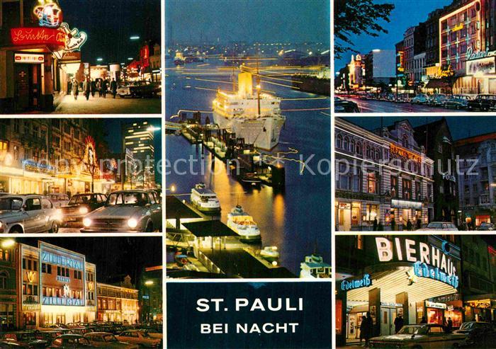 St Pauli Bei Nacht Hafen