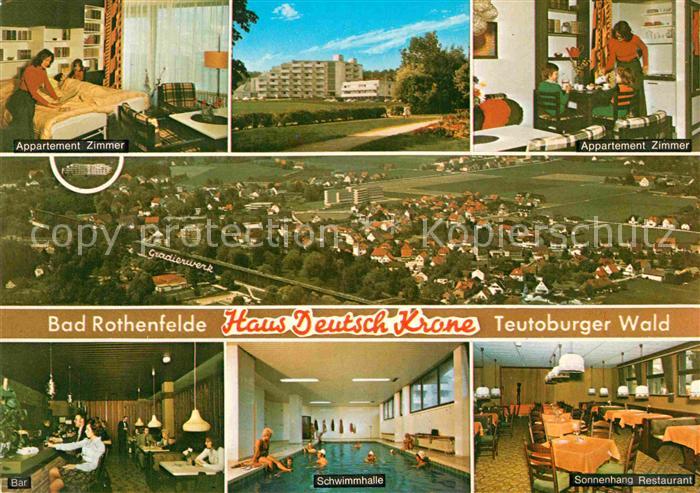 Bad Rothenfelde Haus Deusch-Krone Schwimmbad Fliegeraufnahme Gradierwerk