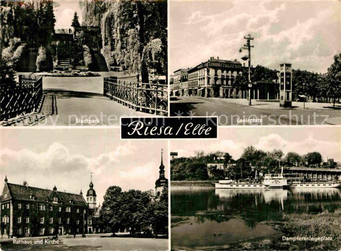Riesa Sachsen Stadtpark Leninplatz Rathaus Dampferanlegestelle