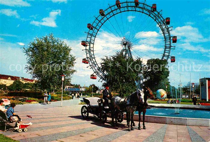 Wien Prater Riesenrad Pferdekutsche