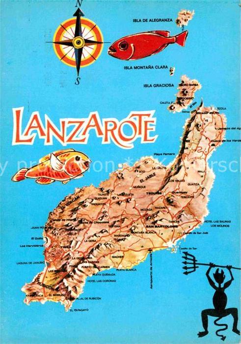 Lanzarote Kanarische Inseln Inselpanorama