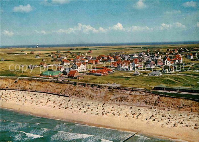 Wenningstedt Sylt Fliegeraufnahme mit Strand