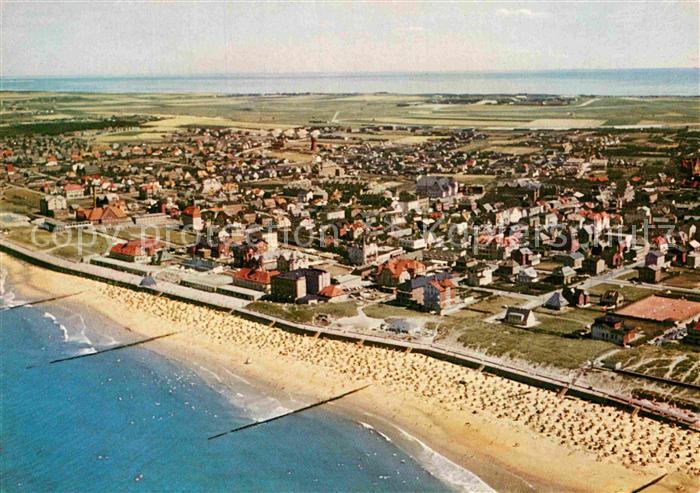Westerland Sylt Fliegeraufnahme mit Strand