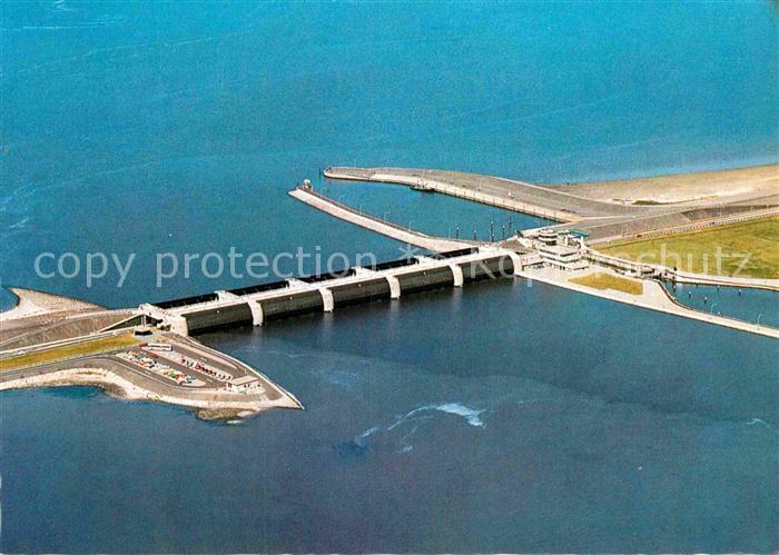 Eidersperrwerk Fliegeraufnahme mit Abschlussdamm