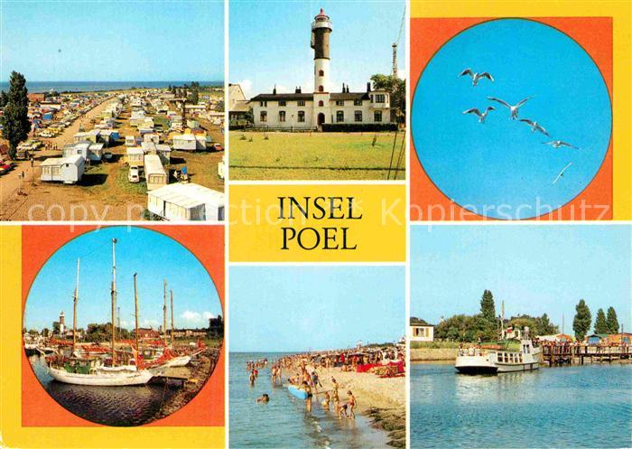 Insel Poel Camping Strand Leuchtturm Hafen Strand Anlegestelle