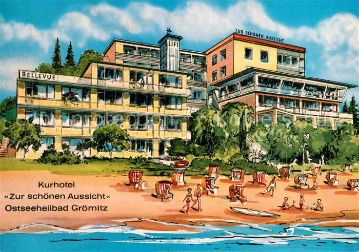 Malente-Gremsmuehlen Pension Haus Locker Strandleben Kuenstlerkarte