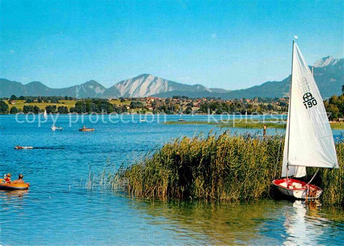 Staffelsee Seepartie gegen Jochberg und Herzogenstand