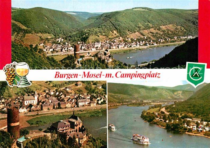 Burgen Mosel Fliegeraufnahme Camping Mosel