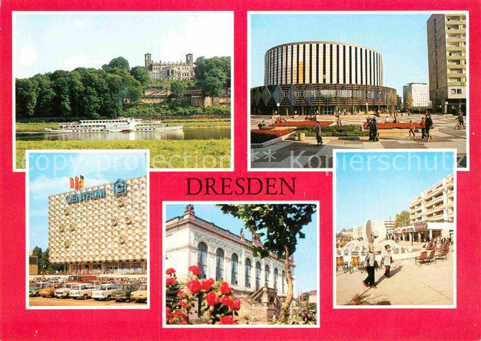 DRESDEN Elbe Pionierpalast Filmtheater Prager Strasse Verkehrsmuseum Strasse-der