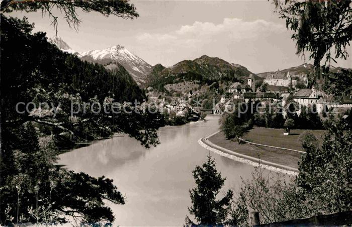 Fuessen Allgaeu mit Forggensee Aggenstein Breitenberg