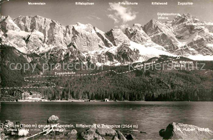 Eibsee mit Waxenstein Riffelwand Zugspitze