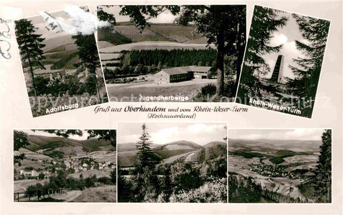 Oberhundem Adolfsburg Jugendherberge Rhein Weser Turm Panorama