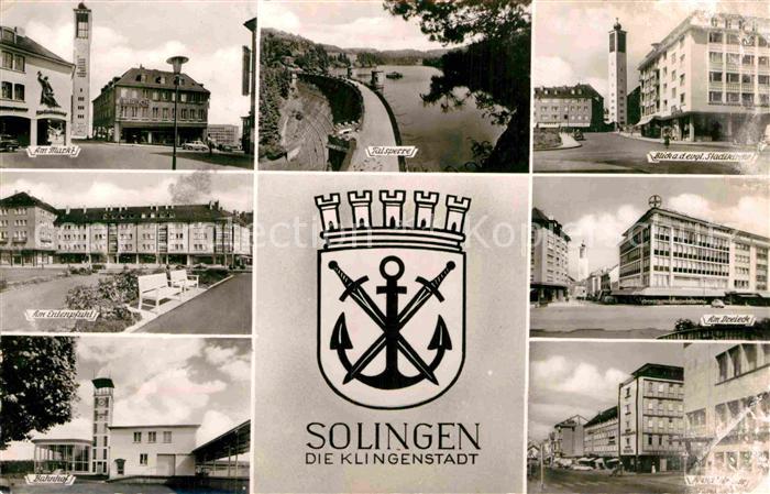 Solingen Markt Talsperre Entenpfuhl Bahnhof Stadtkirche Am Dreieck