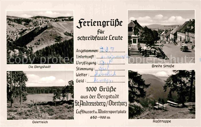 St Andreasberg Harz Bergstadt Oderteich Breite Strasse Rosstrappe