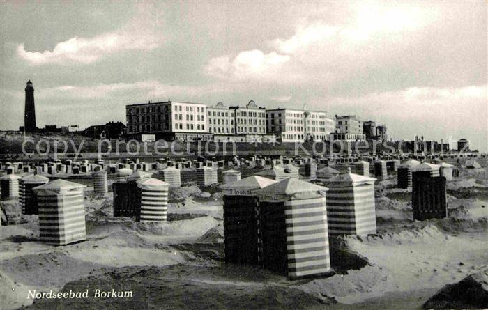 BORKUM Nordseebad Niedersachsen Strand Leuchtturm
