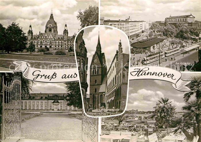 HANNOVER  CITY Rathaus Am Kroepcke Schloss Marktkirche Maschsee