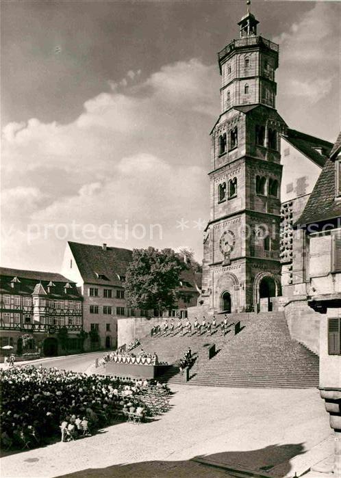 Schwaebisch Hall Freilichtspiele auf Freitreppe der Michaelskirche