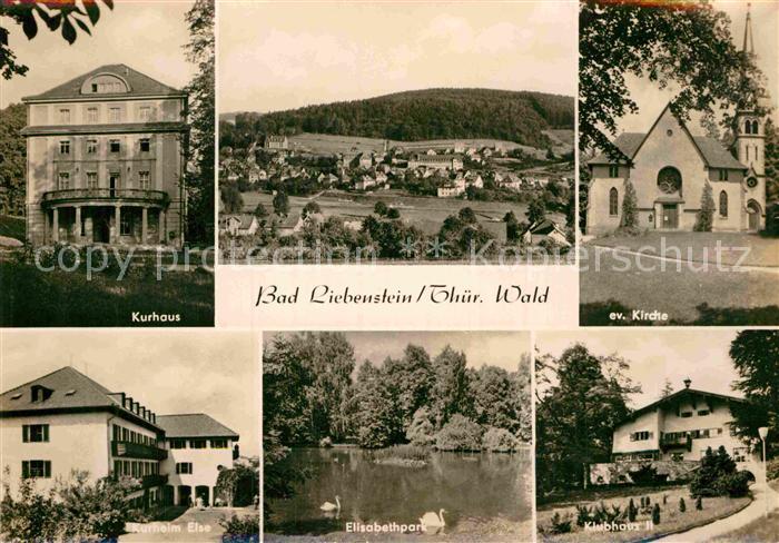 Bad Liebenstein Kurhaus Panorama Ev Kirche Kurheim Else Elisabethpark Klubhaus