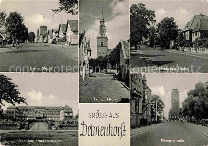 Delmenhorst Bremer Str Ev Kirche Oldenburger Str Staedt Krankenanstalten Bismarc