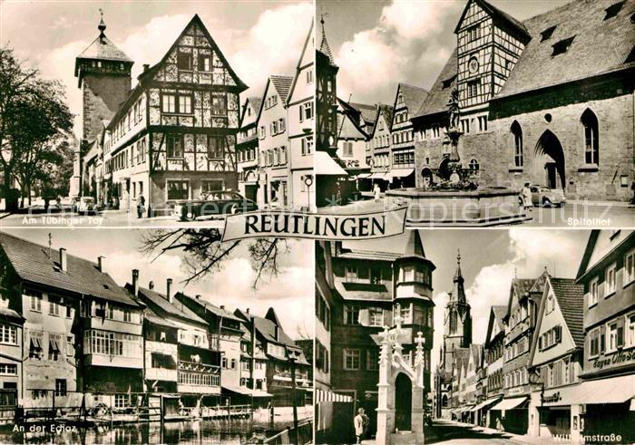 Reutlingen BW Spitalhof Tuebinger Tor An der Echaz Wilhelmstrasse