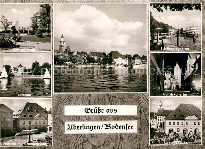 ueberlingen Bodensee Kleingolfplatz Kurhalle Hofstatt Seepartie Schiffsanleger F