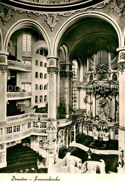DRESDEN Elbe Frauenkirche Inneres vor der Zerstoerung