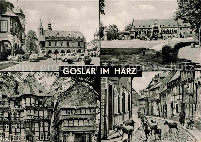 Goslar Rathaus Kaiserpfalz Stadthaus Ziegen Peterstrasse