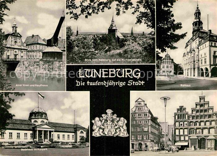 LueNEBURG  CITY Alter Kran Kaufhaus Kalkberg Michaeliskirche Rathaus Badehaus Ku