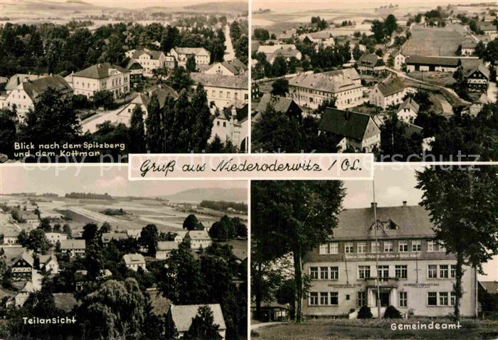 Niederoderwitz Spitzberg und Kottmar Teilansicht Gemeindeamt